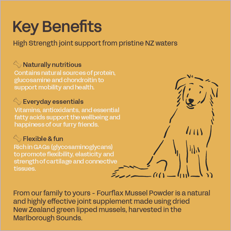 Canine Mussel Powder - NZ Green Lipped Mussel Powder for Dogs